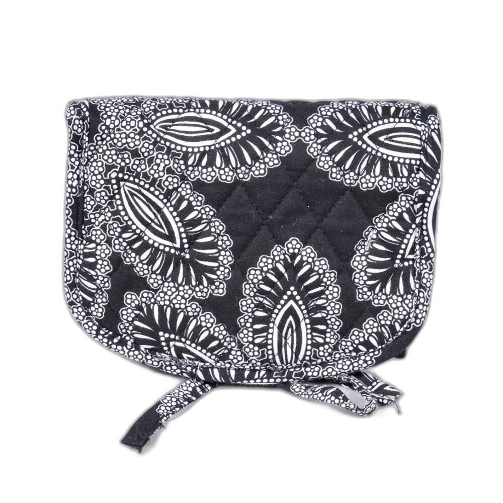 Vera Bradley Sm Black and White Travel bag/makeup with Tie Closure